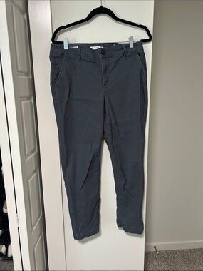 LOFT Slate Gray Cropped Ankle Pants